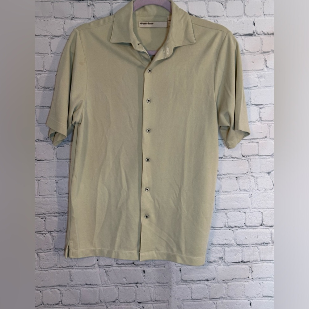 Pierre Cardin Men's Short-Sleeve Button Polo - Light Sage